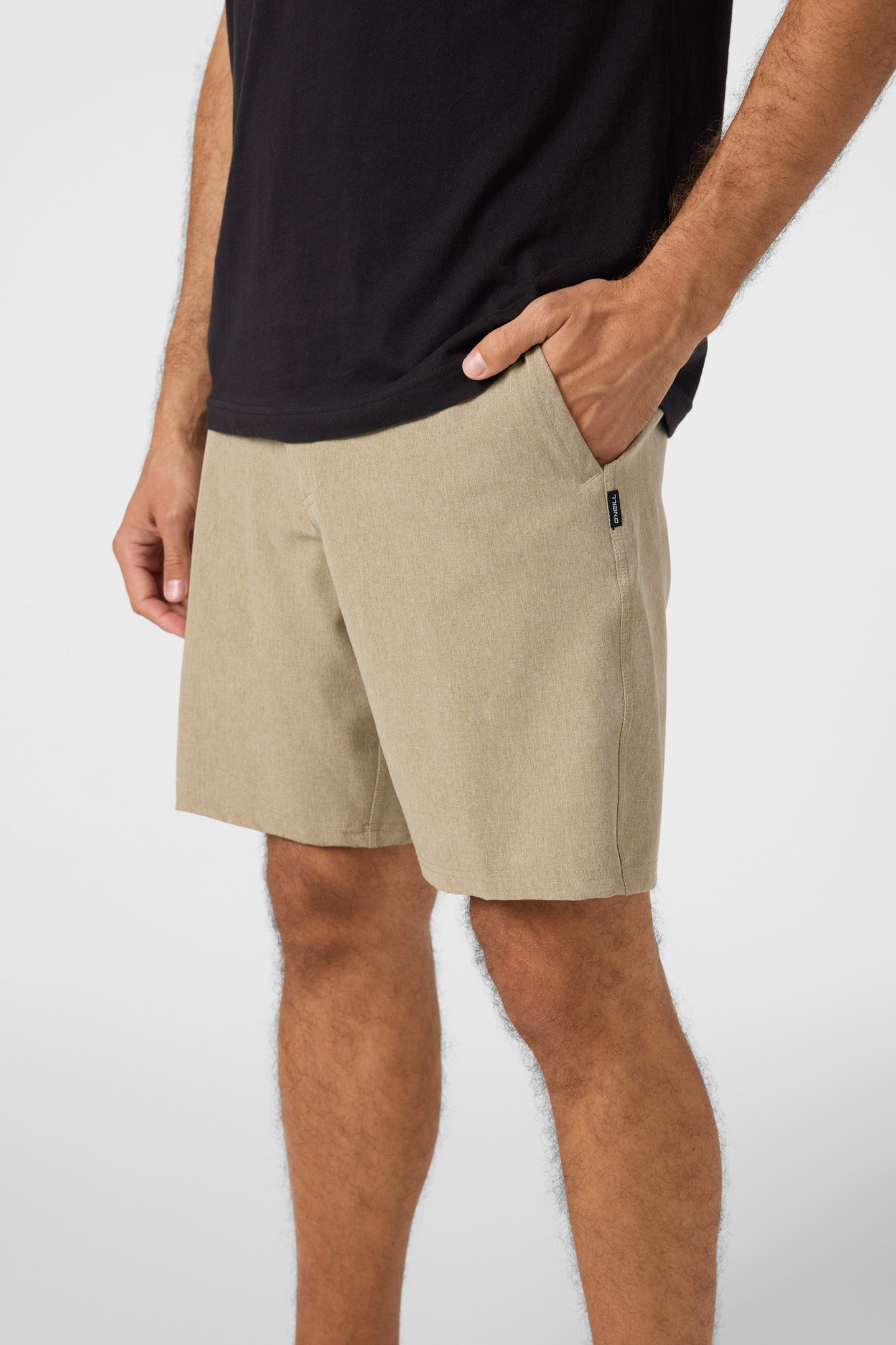 Reserve Heather 19" Hybrid Shorts - Heather Khaki