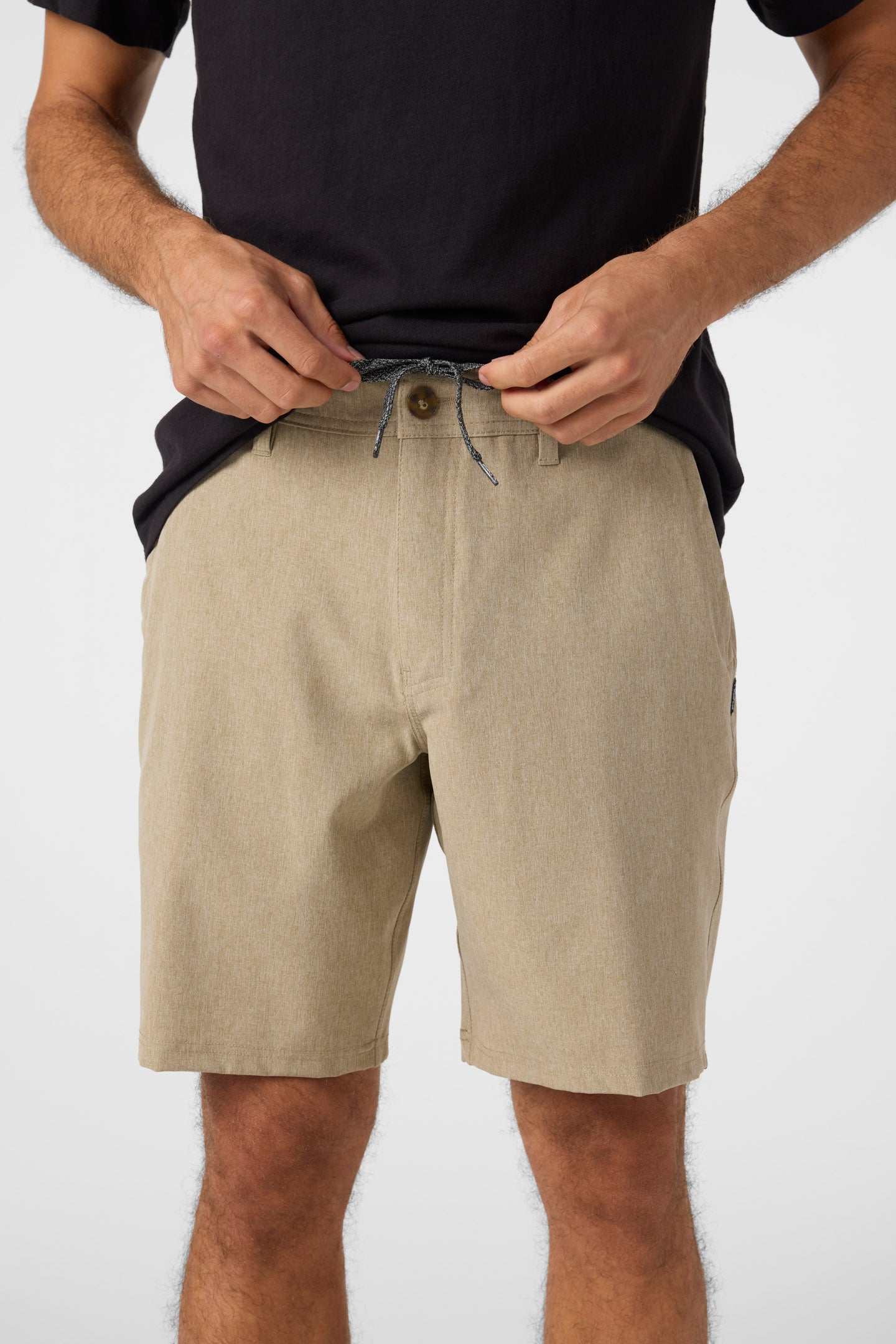 Reserve Heather 19" Hybrid Shorts - Heather Khaki