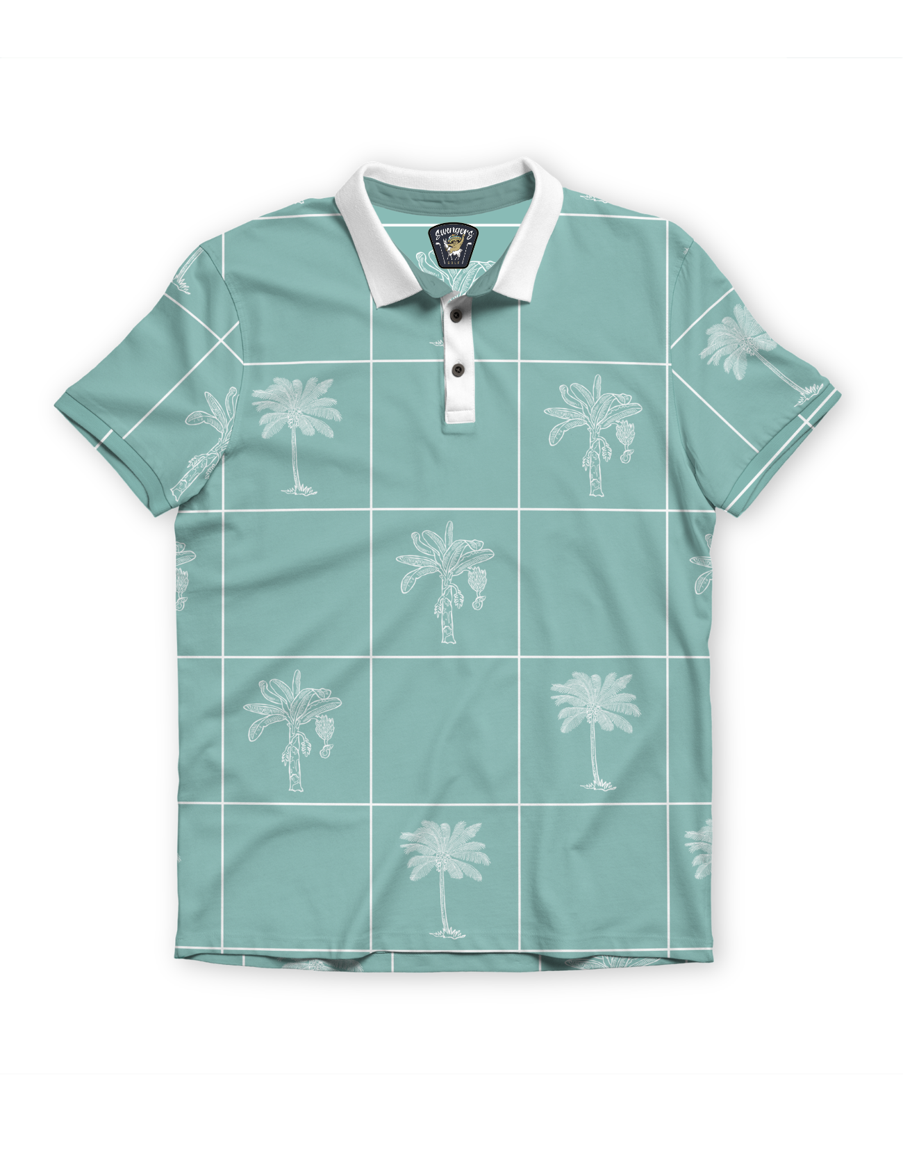 Performance Short Sleeve Polo Shirt - La Republica Piscina (Palm Green)