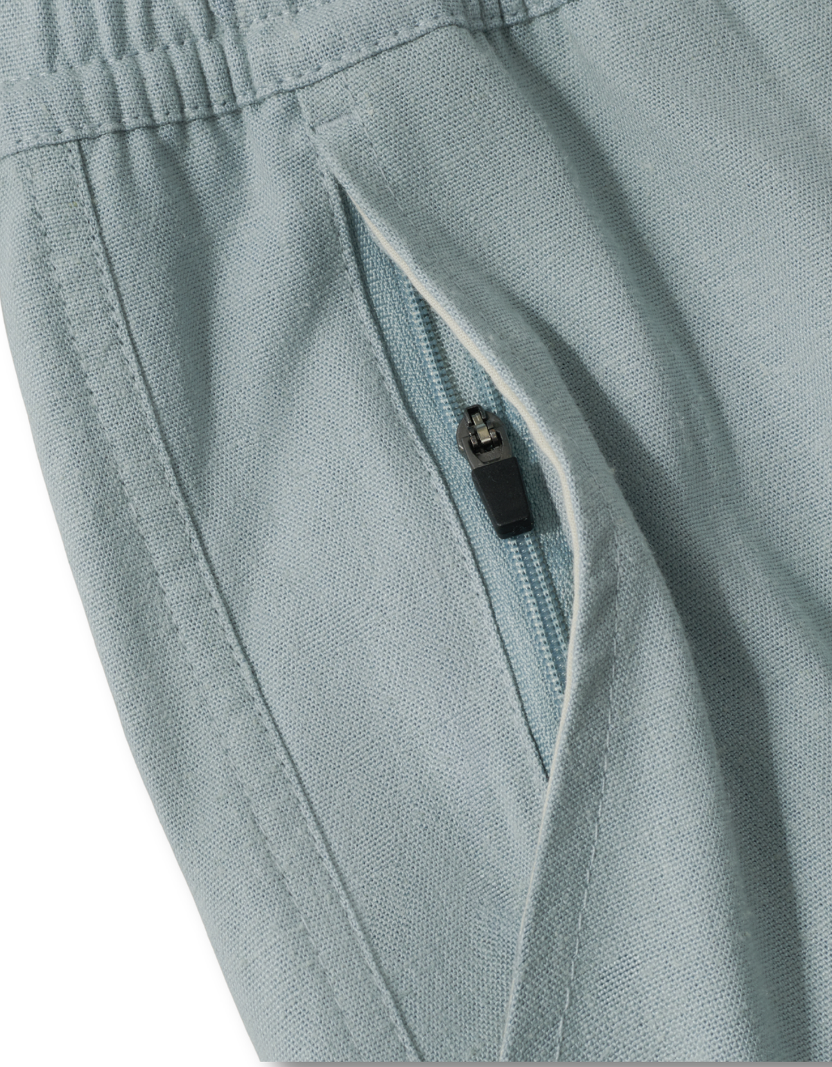 Too Breezy Linen Pants - Aqua Fade