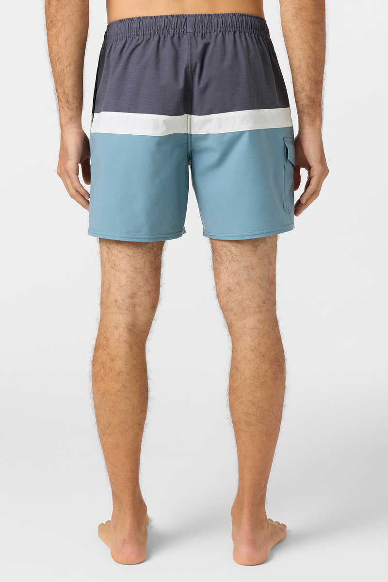 OG Horizon Volley 16" Elastic Waist Swim Shorts - Stormy Seas