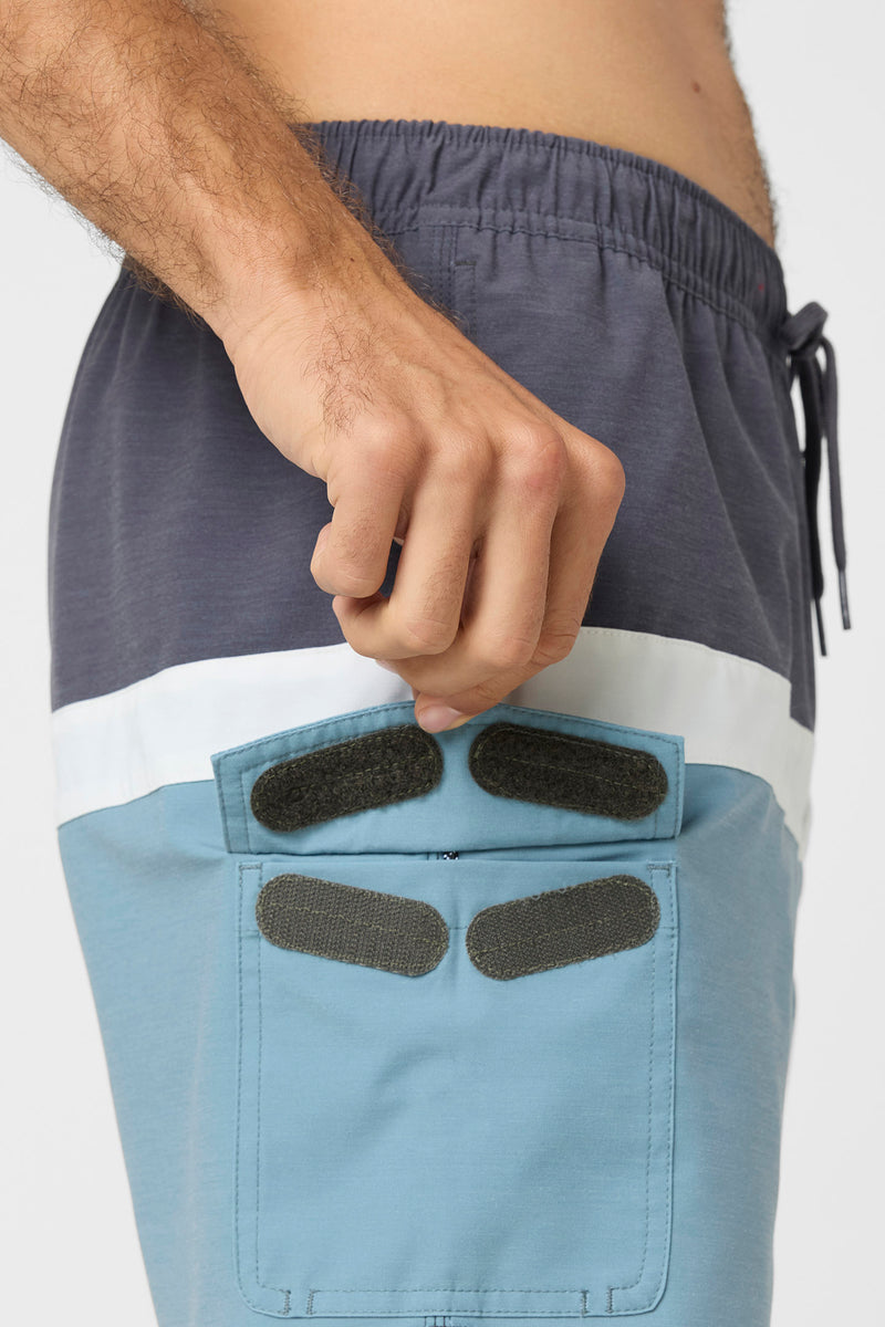 OG Horizon Volley 16" Elastic Waist Swim Shorts - Stormy Seas