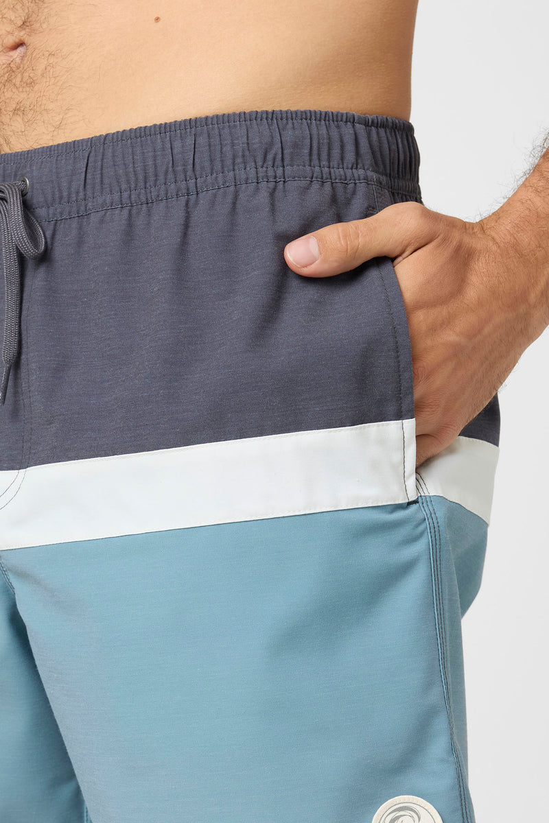 OG Horizon Volley 16" Elastic Waist Swim Shorts - Stormy Seas