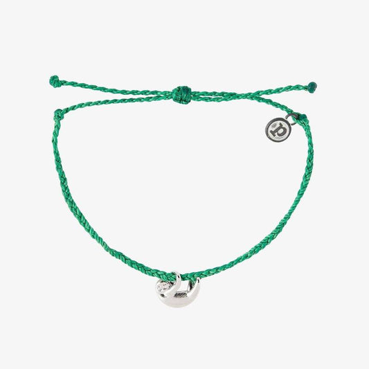 Charity Charm Bracelet - Sloth - Silver - Dark Green