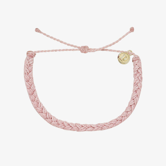 Pura Vida Solid Braided Bracelet - Baby Pink