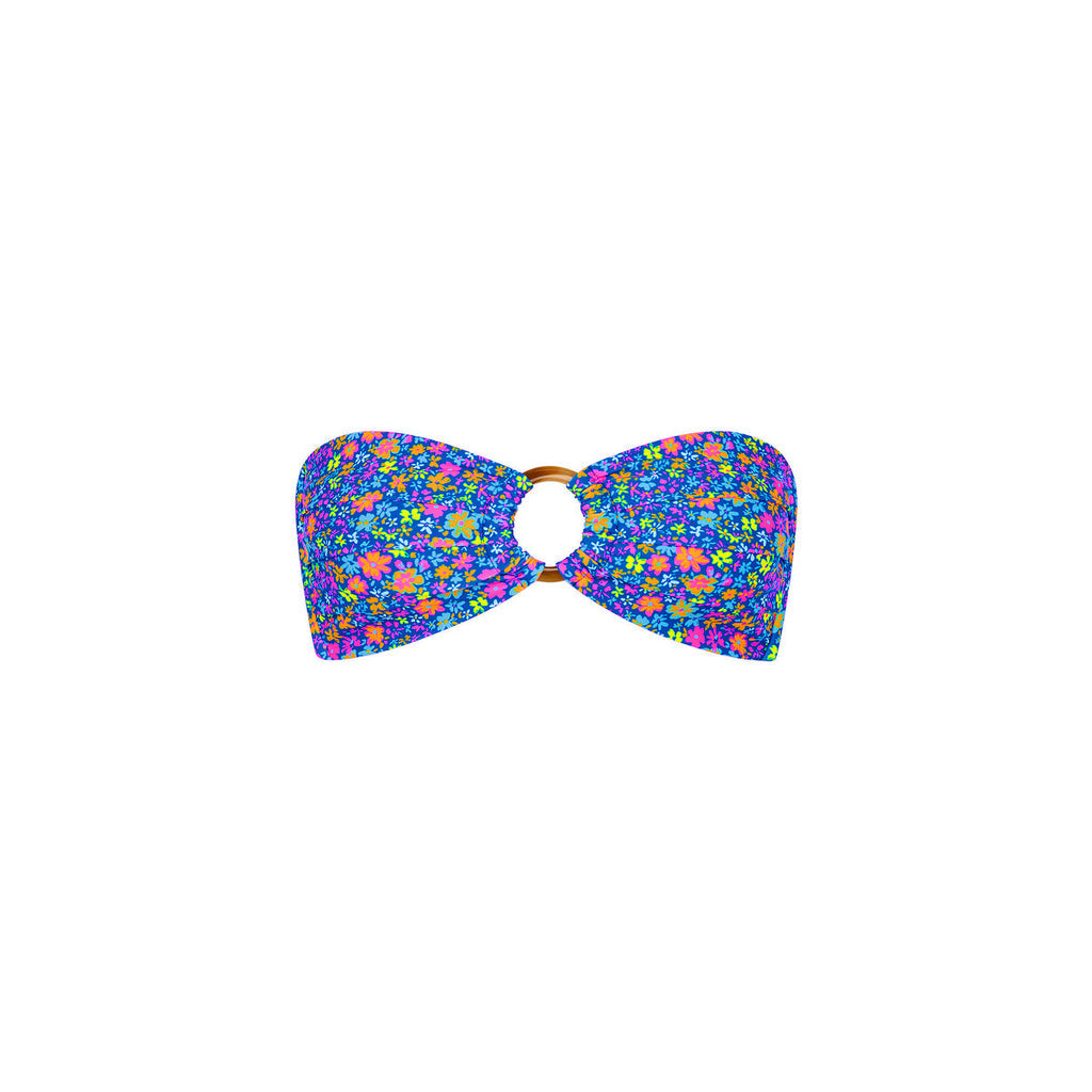 Strapless Bandeau Top - Electric Bloom