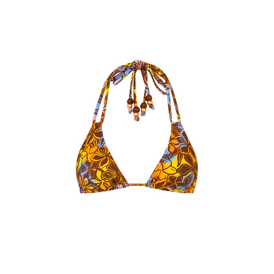 Halter Bralette Top - Frangipani Fizz
