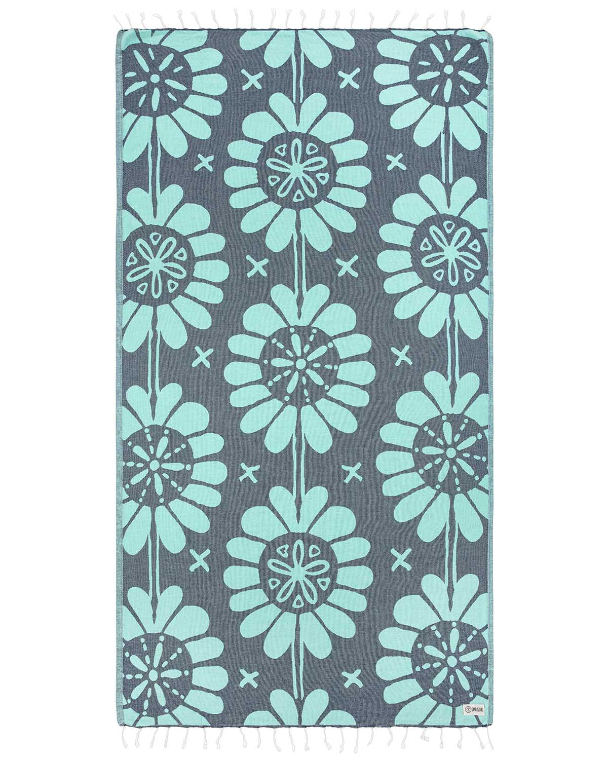 Turkish Towel - Calico (Florida Teal)