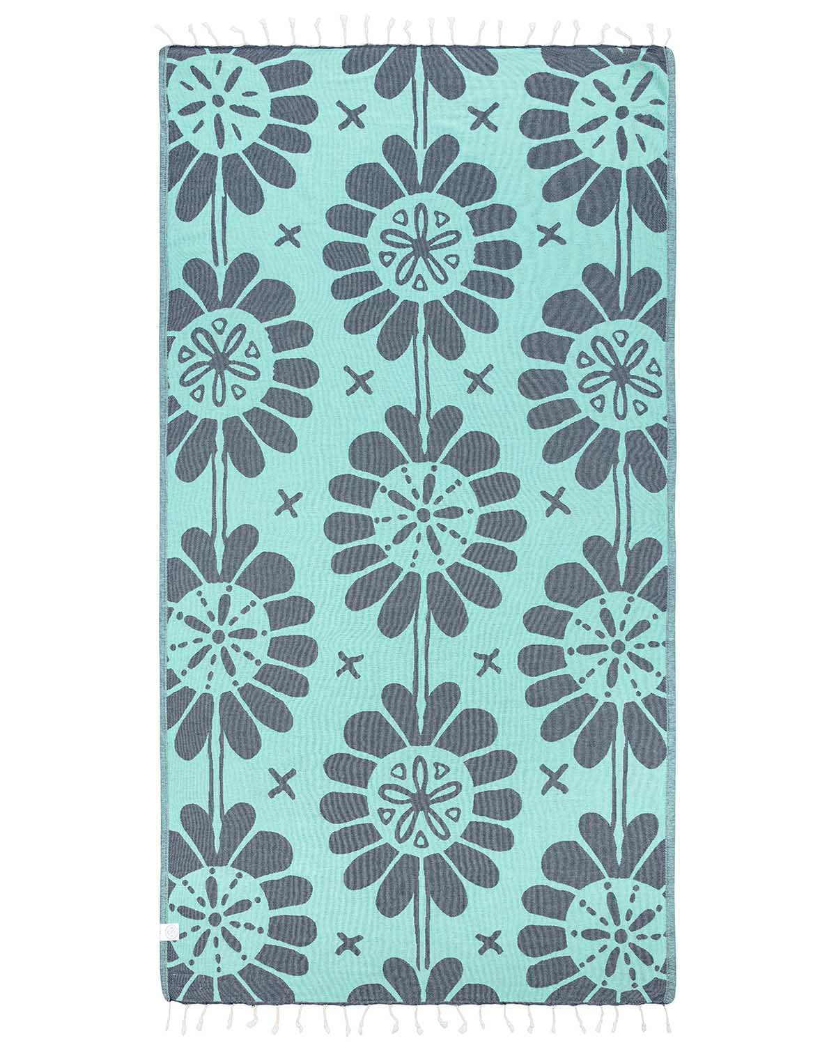Turkish Towel - Calico (Florida Teal)