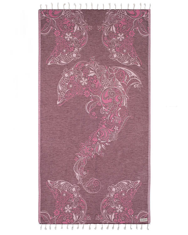Turkish Towel - Floral Dolphins