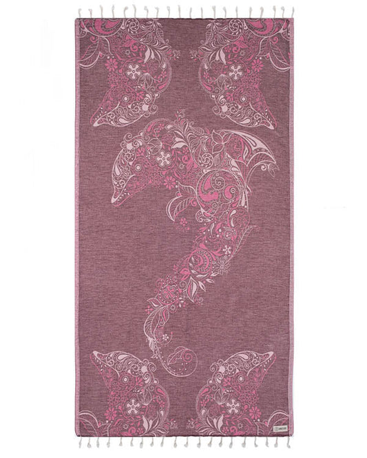 Turkish Towel - Floral Dolphins