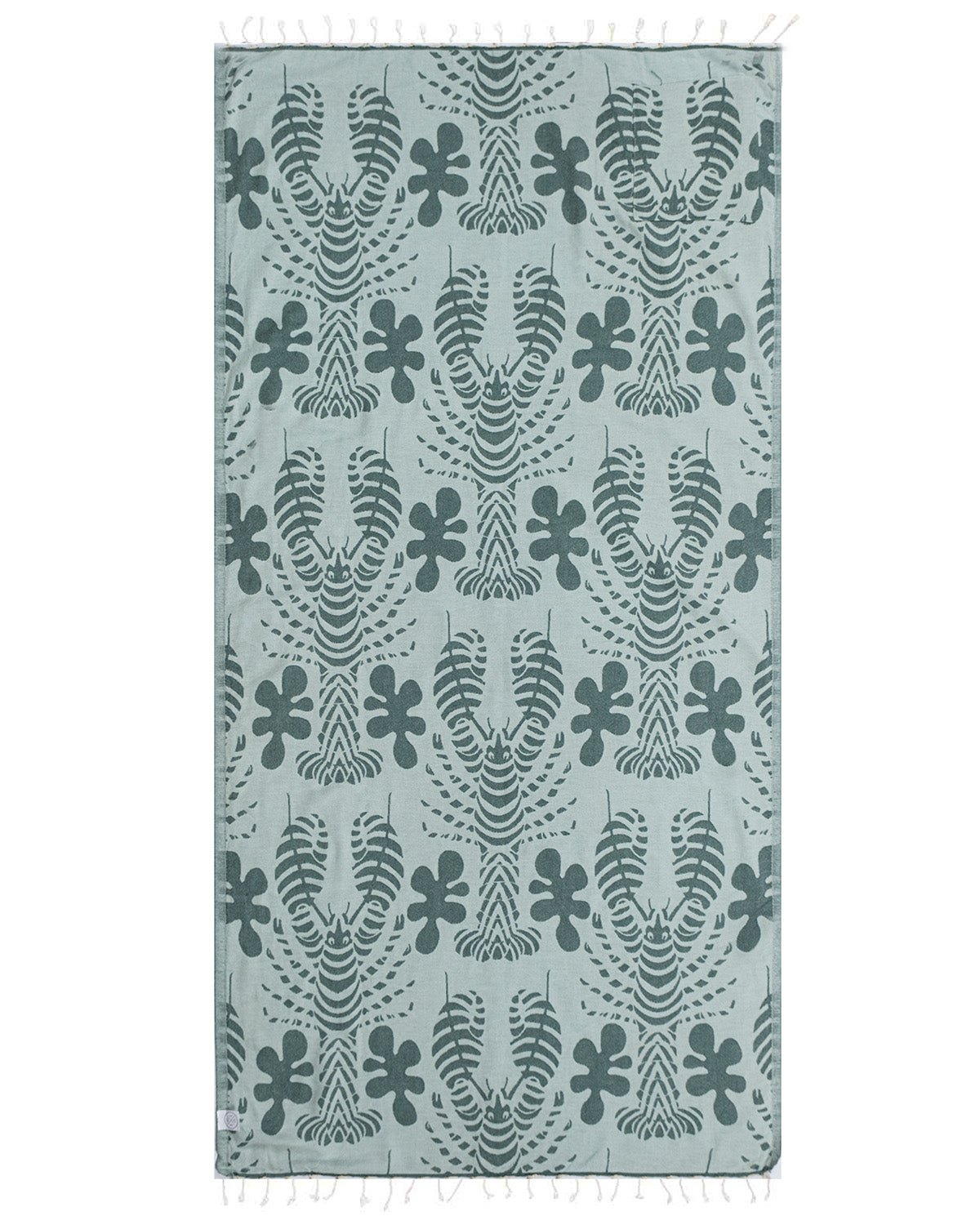 Zipper Pocket Turkish Towel - Lumen (Teal)