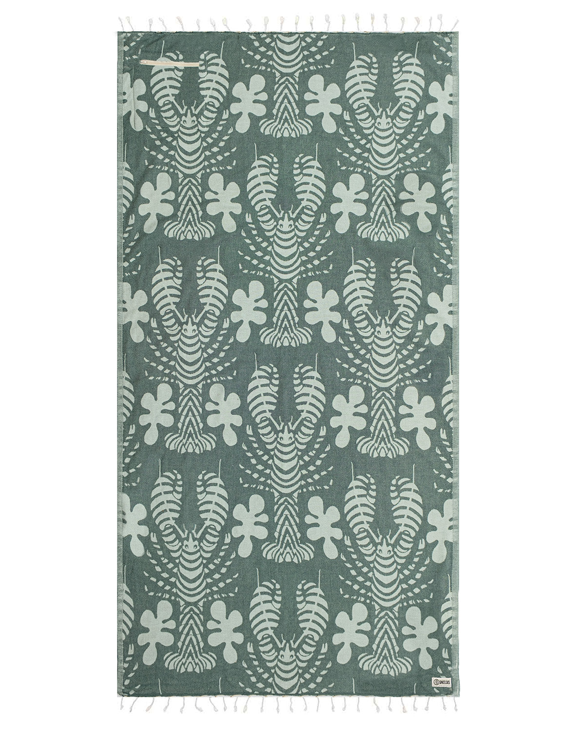 Zipper Pocket Turkish Towel - Lumen (Teal)