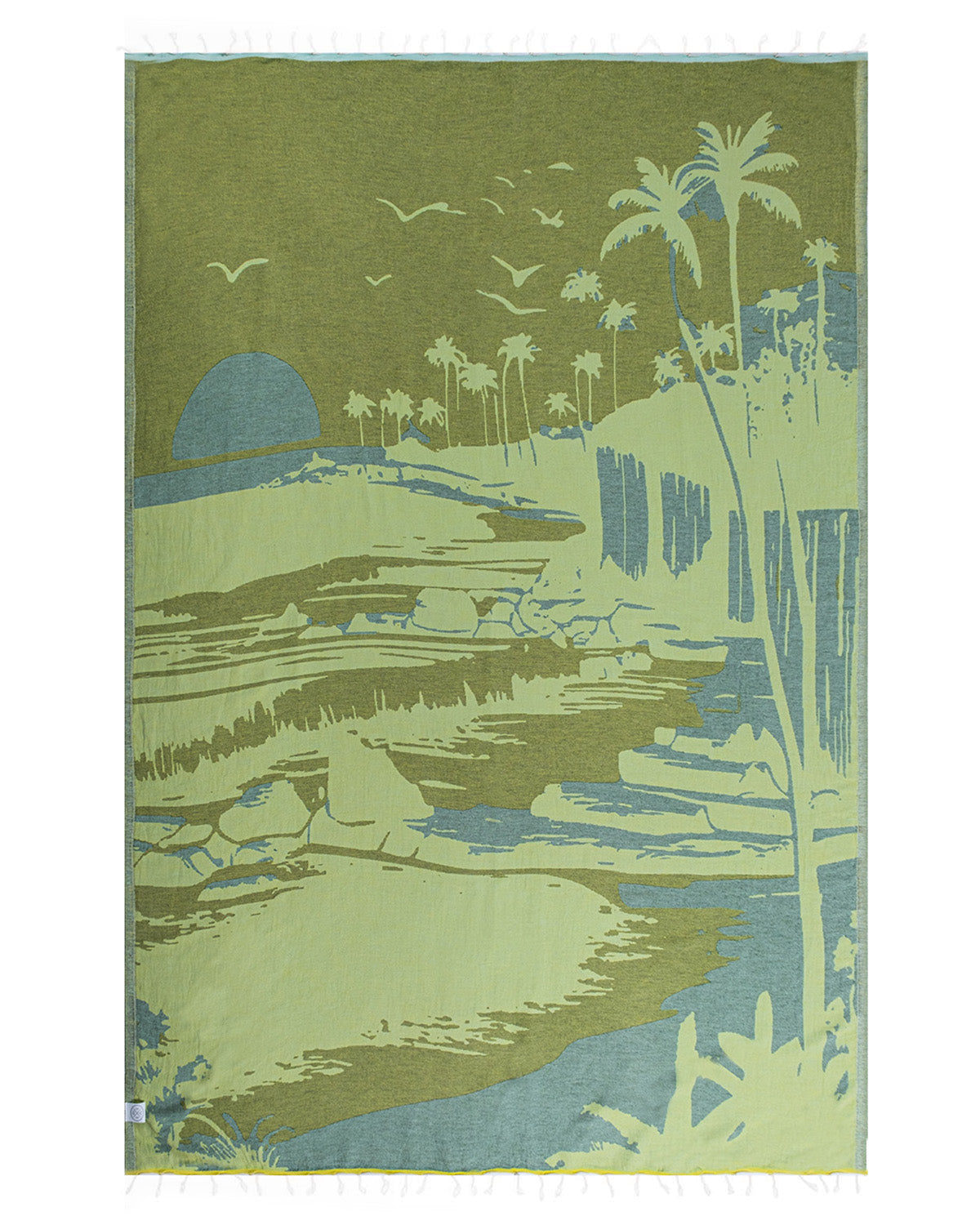 Large Turkish Towel - Cliffside (Mint)