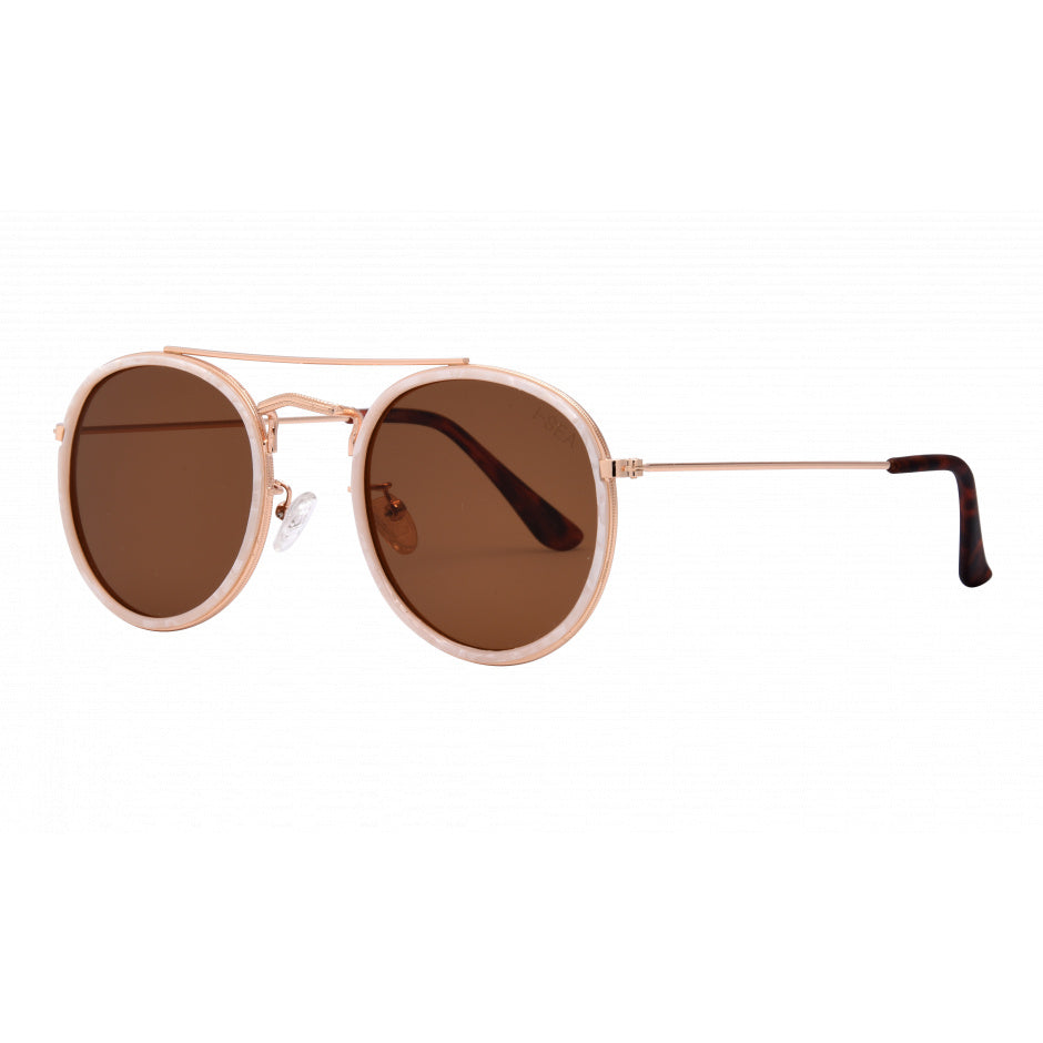 All Aboard Sunglasses - Pearl/Brown