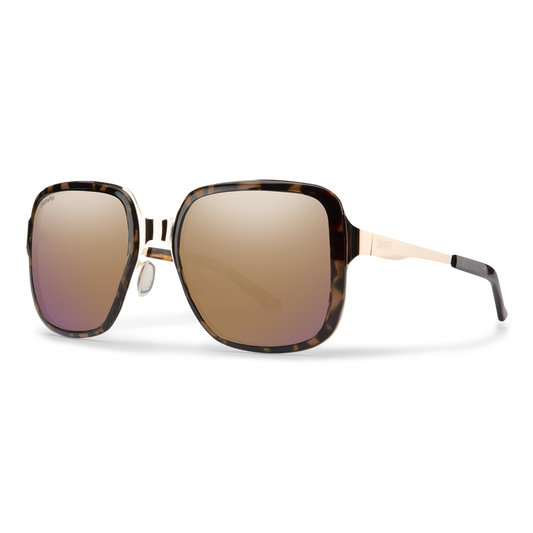 Aveline Sunglasses - Rose Tortoise/ChromaPop Polarized Rose Gold Mirror