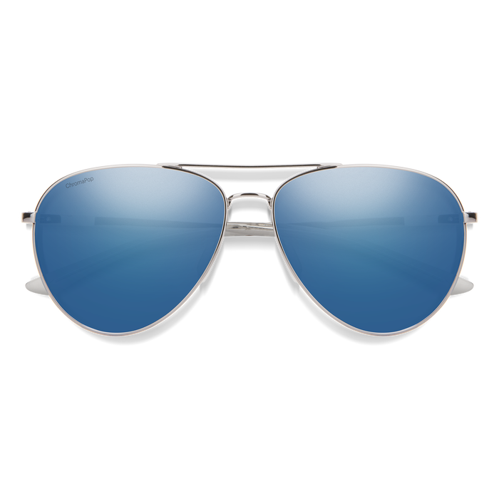 Layback Sunglasses - Silver/ChromaPop Polarized Blue Mirror
