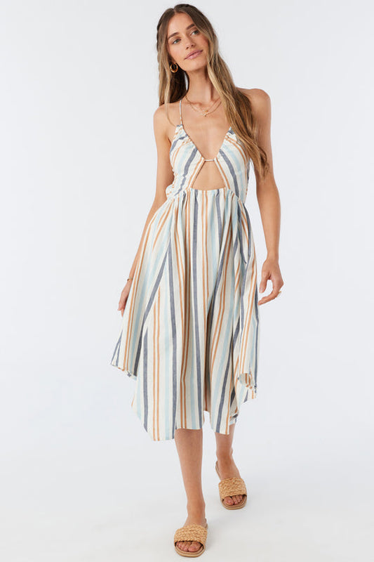 O'Neill Gerri Stripe Midi Coverup Dress