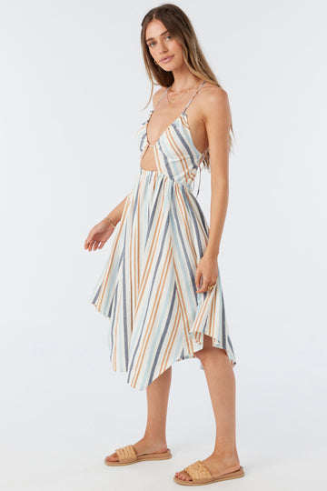 Gerri Stripe Midi Coverup Dress