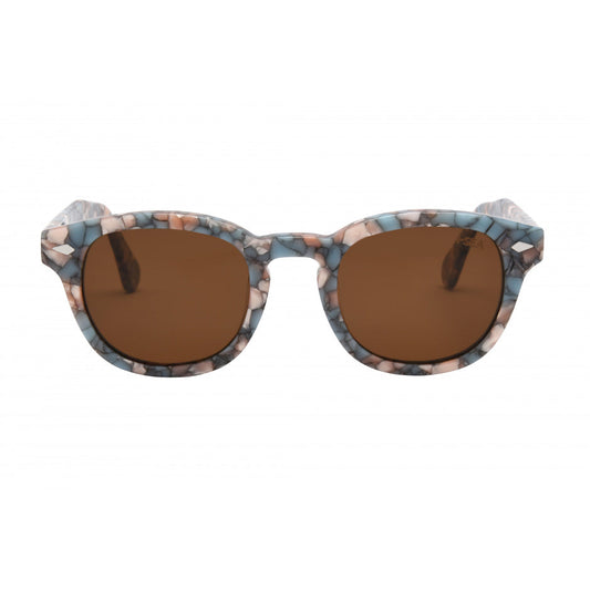 Tides Sunglasses - Blue Shell/Brown