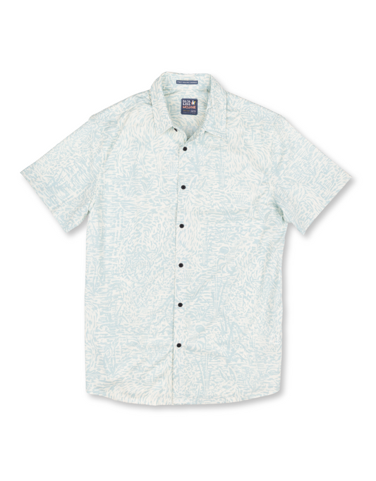 Mojave Short Sleeve Button-Down Shirt - Hidden Llama (Green)