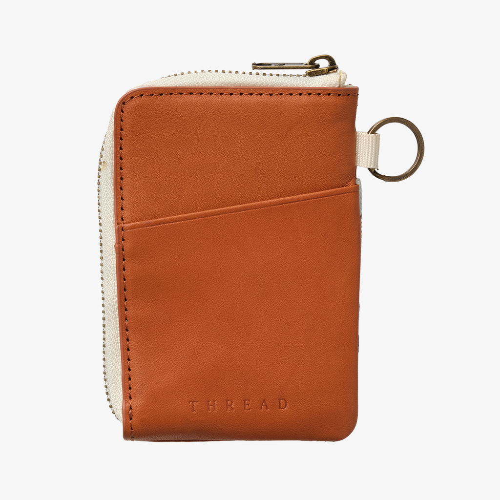 Leather Zip Wallet - Coral Crush