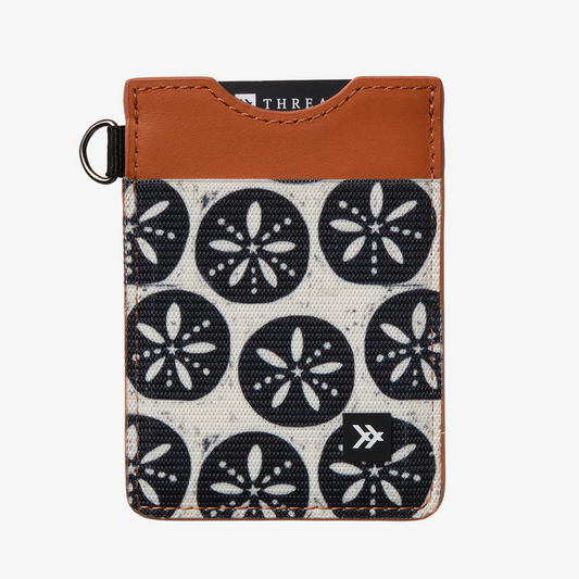 Vertical Wallet - Sand Dollar (Black)