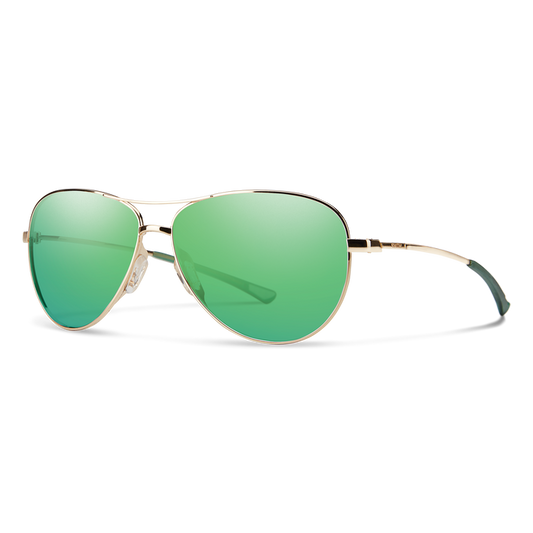 Langley Sunglasses - Gold/ChromaPop Polarized Green Mirror