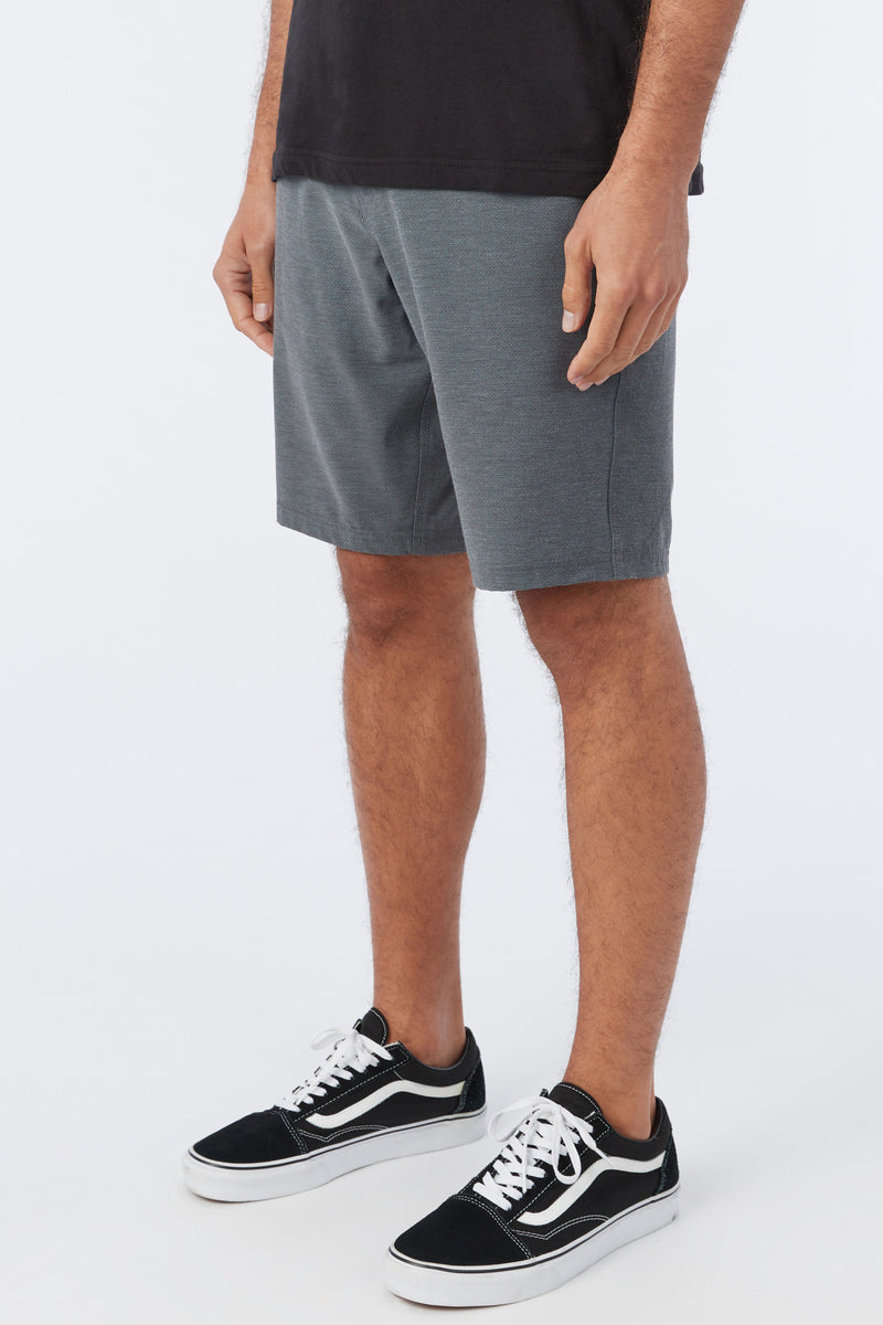 Stockton Print 20" Hybrid Shorts - Black