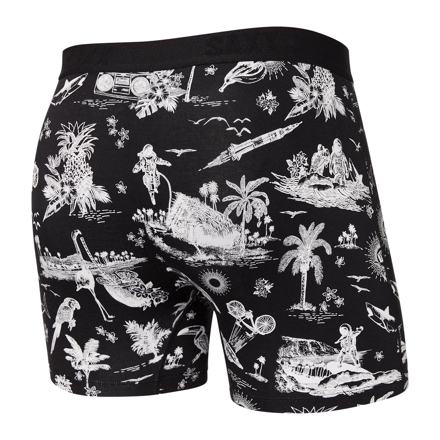 Ultra Boxer Brief - Black Astro Surf and Turf