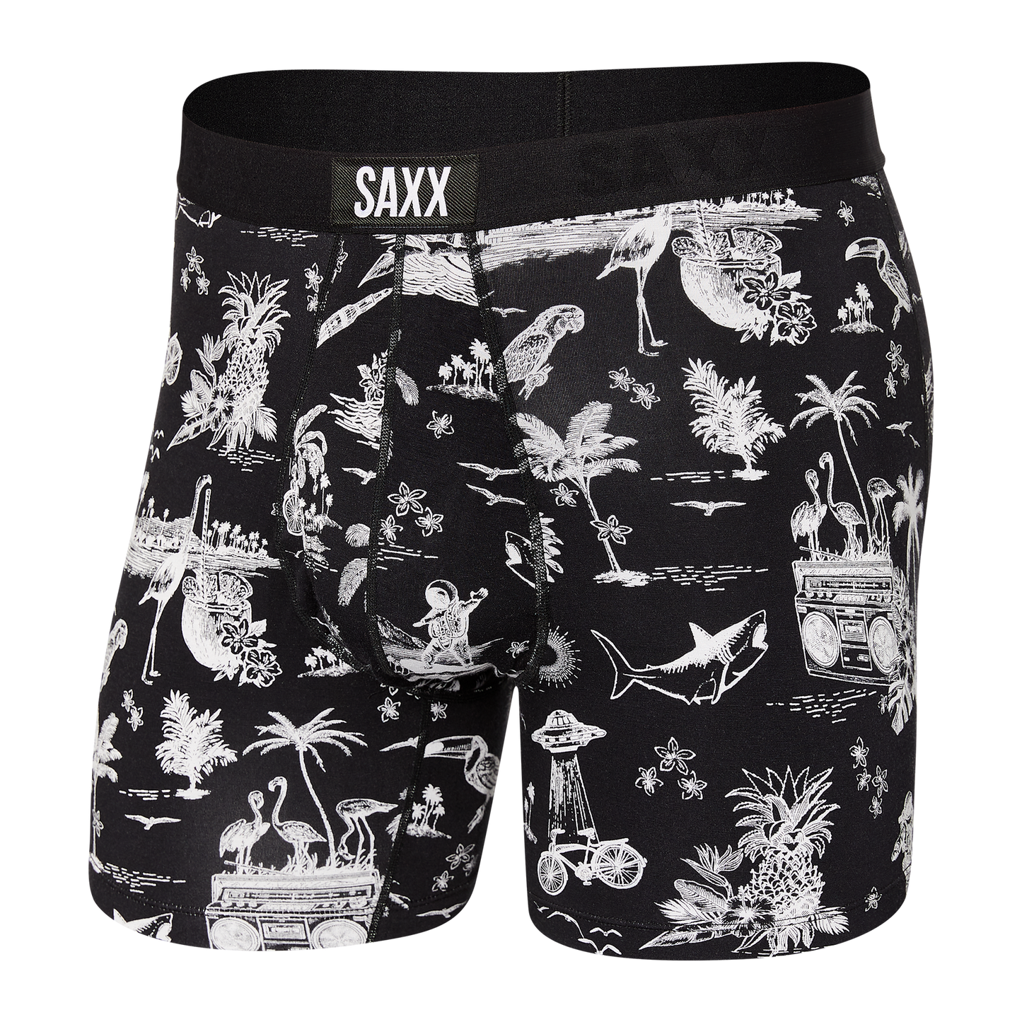 Ultra Boxer Brief - Black Astro Surf and Turf