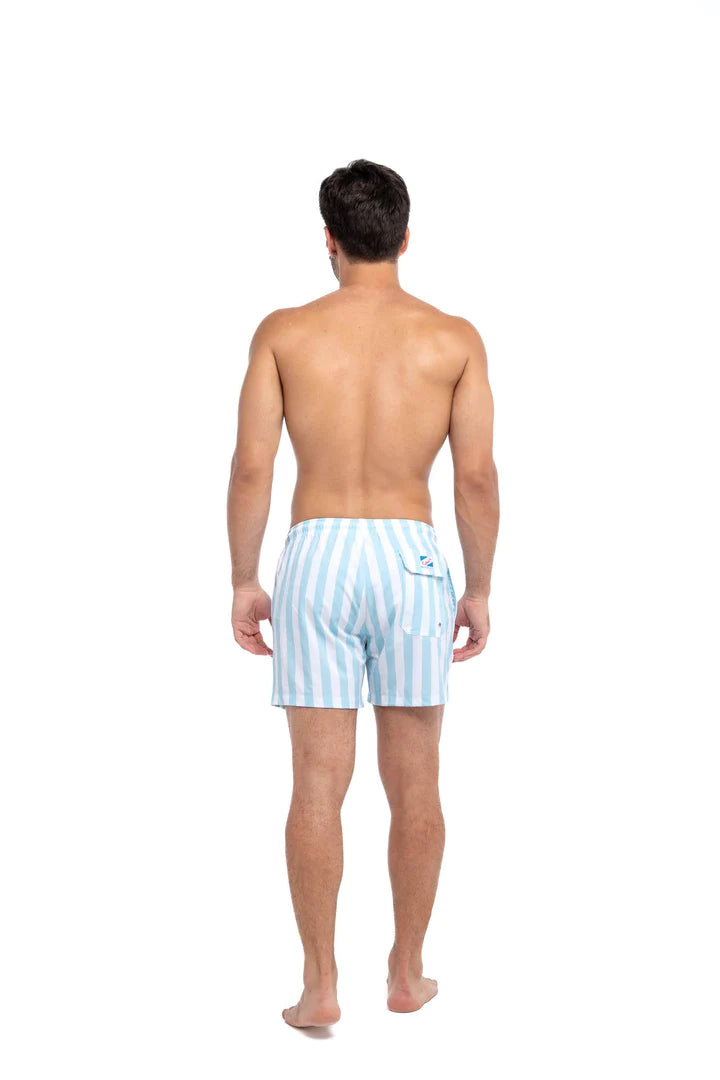 Classic Swim Shorts - Light Blue Stripes
