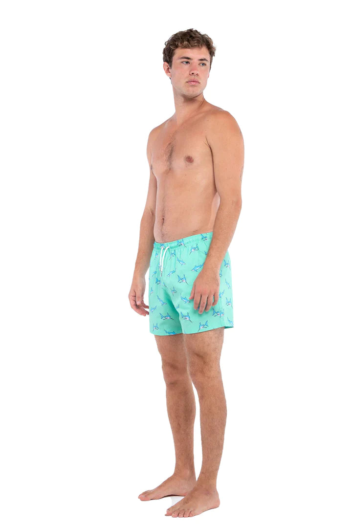 Classic Swim Shorts - Green Shark
