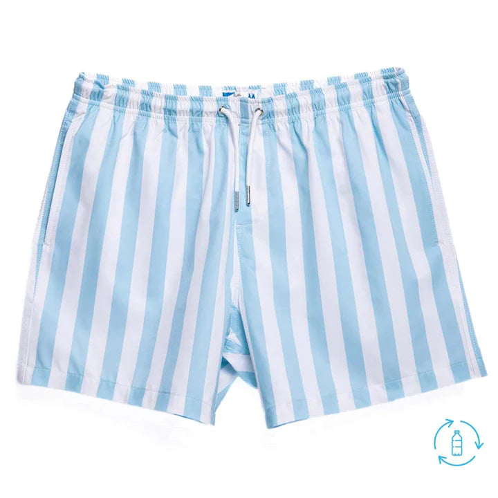 Classic Swim Shorts - Light Blue Stripes