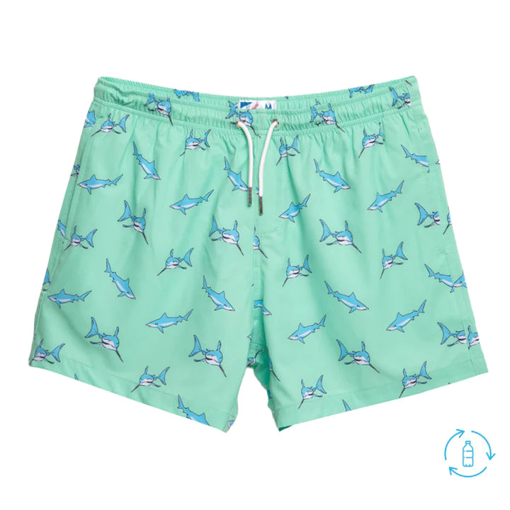 Classic Swim Shorts - Green Shark – NautiGirl Beachwear