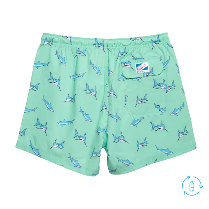 Classic Swim Shorts - Green Shark
