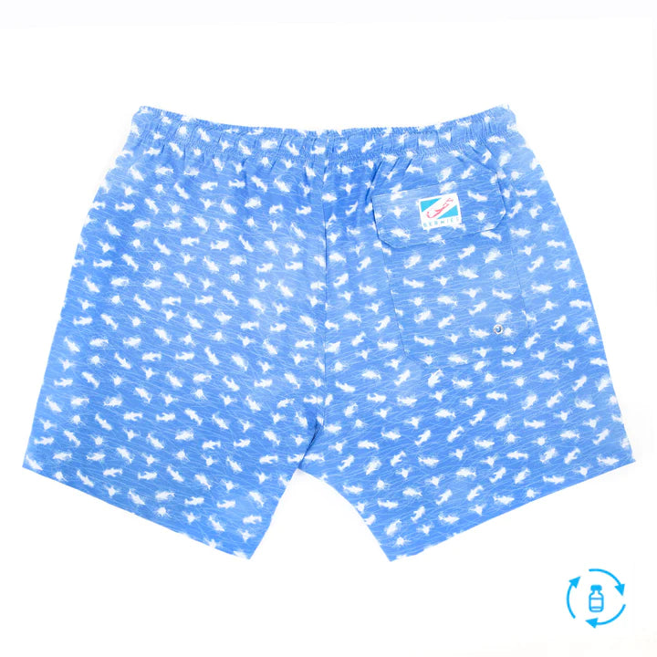 Classic Swim Shorts with Compression Liner - Mini Sharks